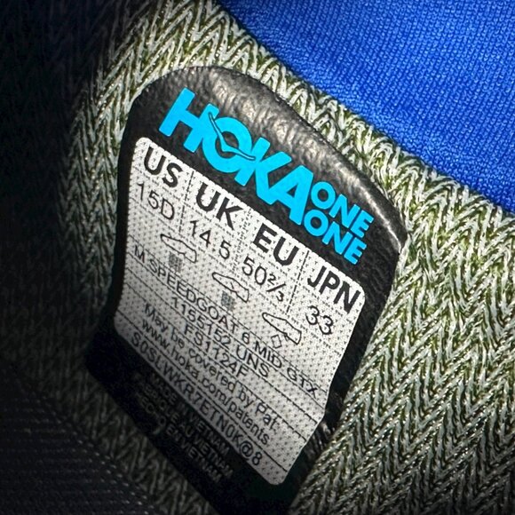 HOKA Speedgoat 6 Mid GTX Men’s Size 15 Waterproof Trail Running Shoes GORE-TEX V - Picture 7 of 13